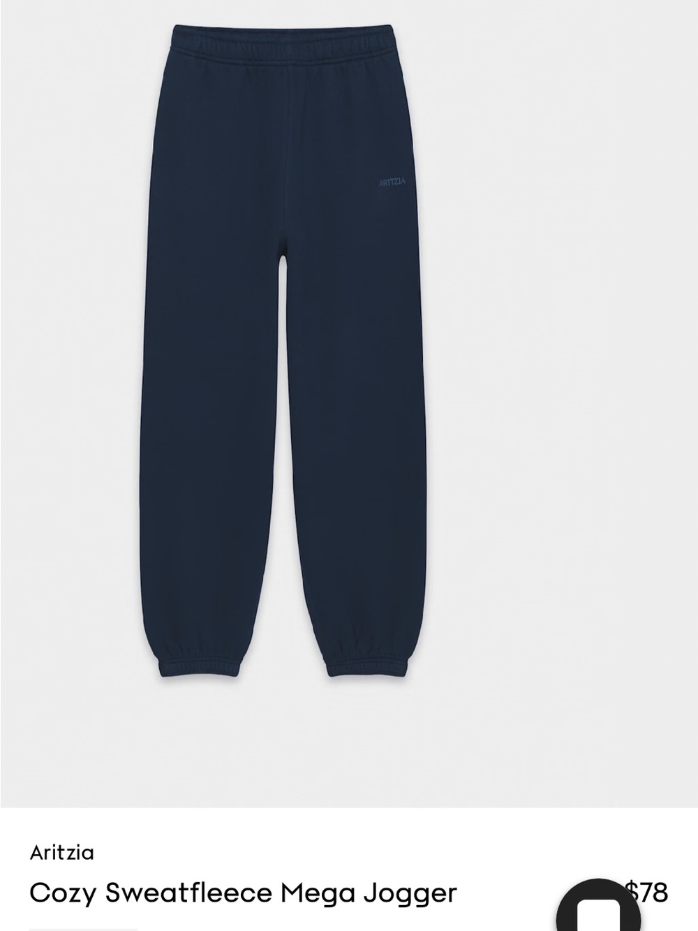 Aritzia Cozy Sweatfleece Mega Jogger